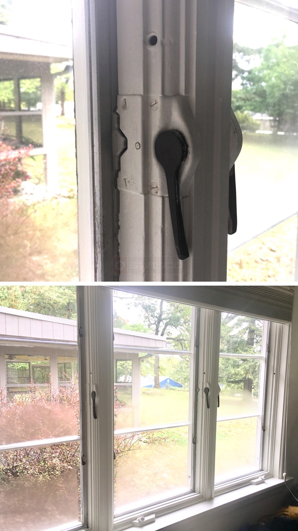 User submitted photos of window hardware.