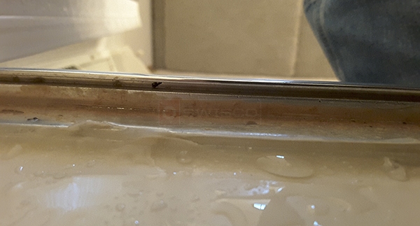 User submitted photos of shower door seal.