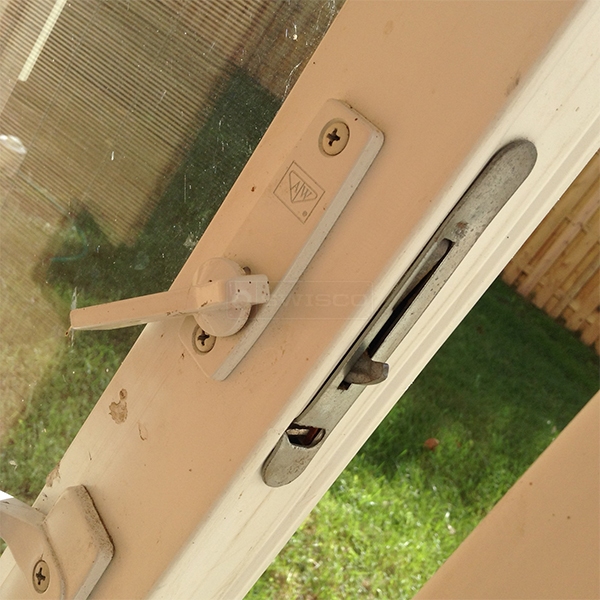 User submitted a photo of patio door hardware.