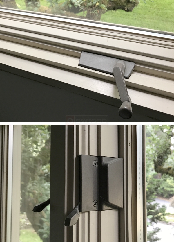 User submitted photos of window hardware.