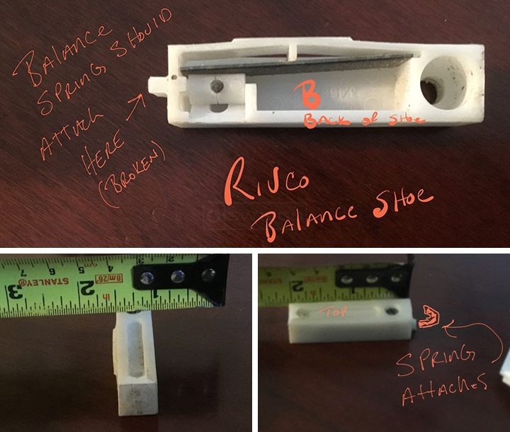 User submitted photos of a friction shoe.