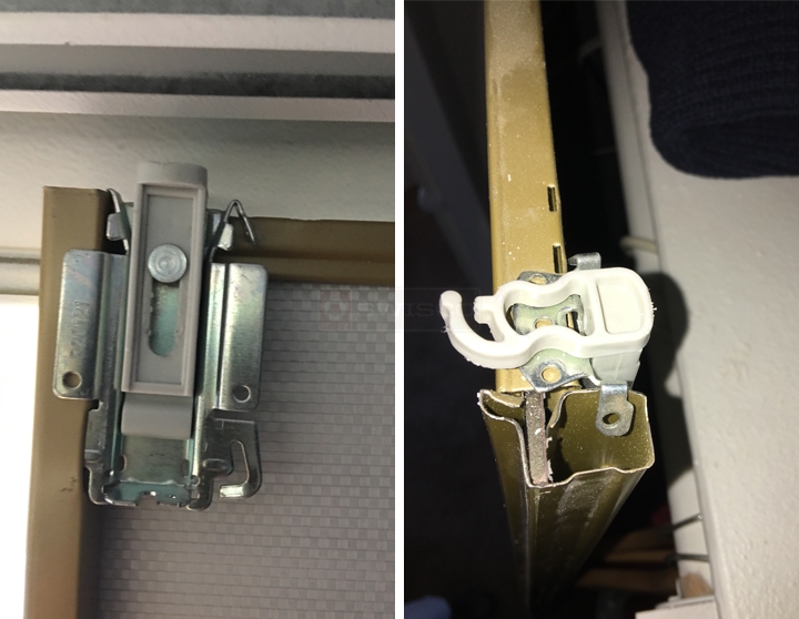 User submitted photos of closet door hardware.