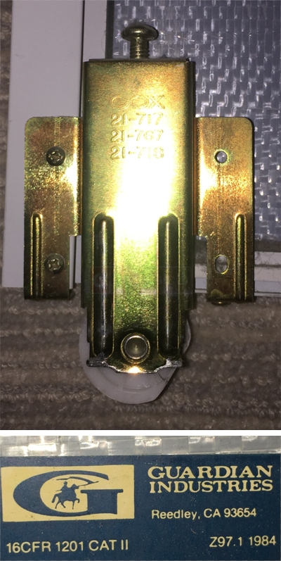 Mirror door roller
