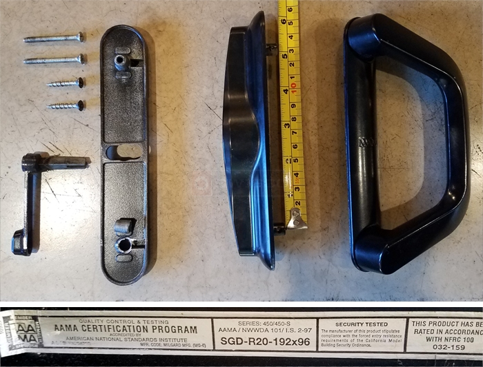 Sliding handle door hardware