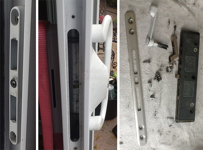 Sliding patio door mortise