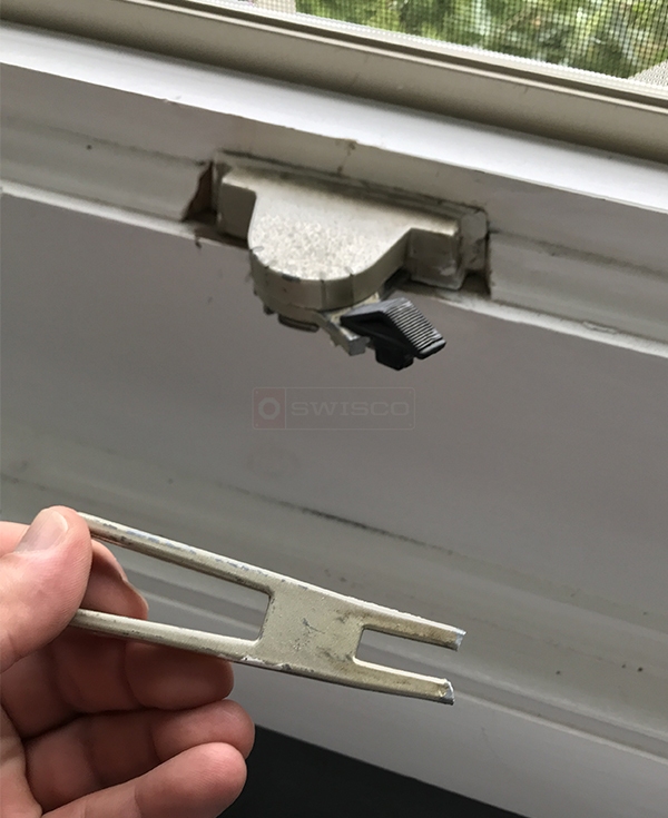 User submitted a photo of window hardware.