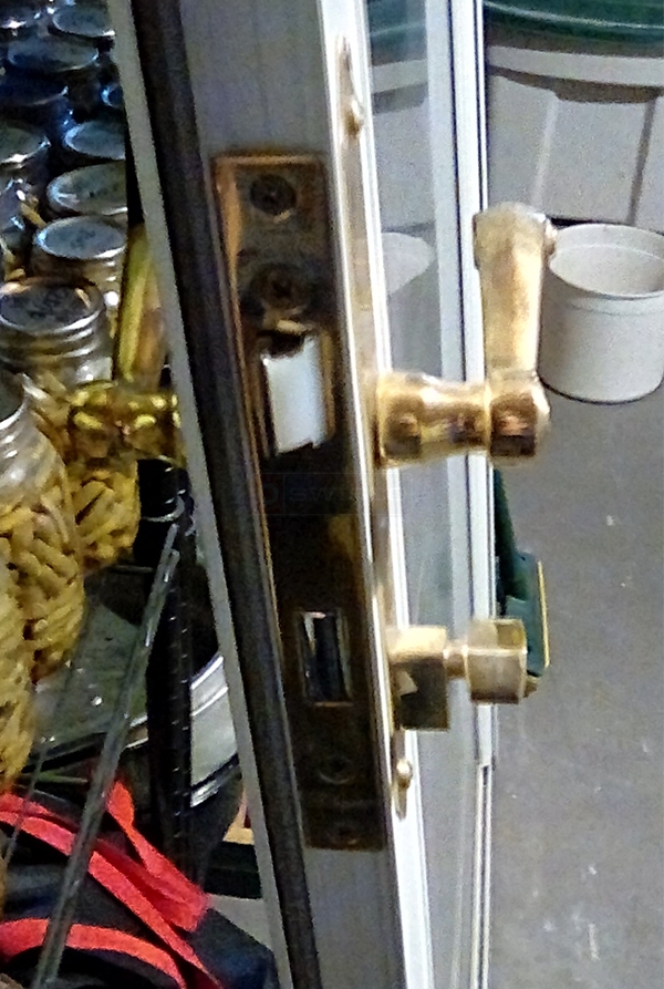 User submitted photos of door hardware.