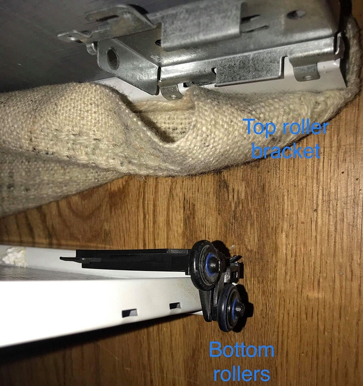 User submitted photos of closet door hardware.