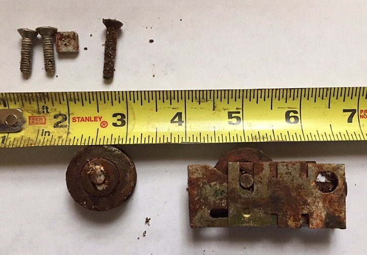 User submitted a photo of patio door hardware.