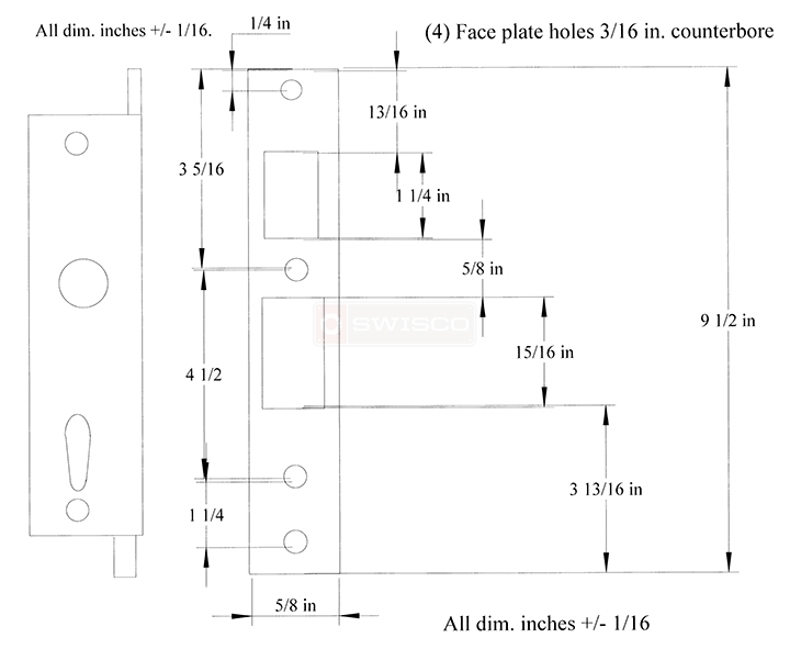 User submitted a diagram of door hardware.