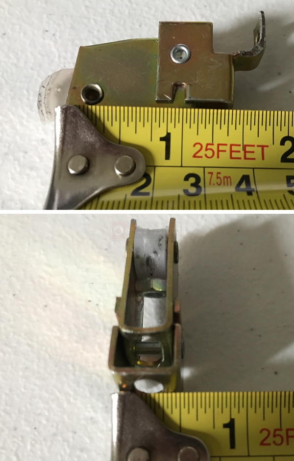 User submitted photos of a closet door roller.