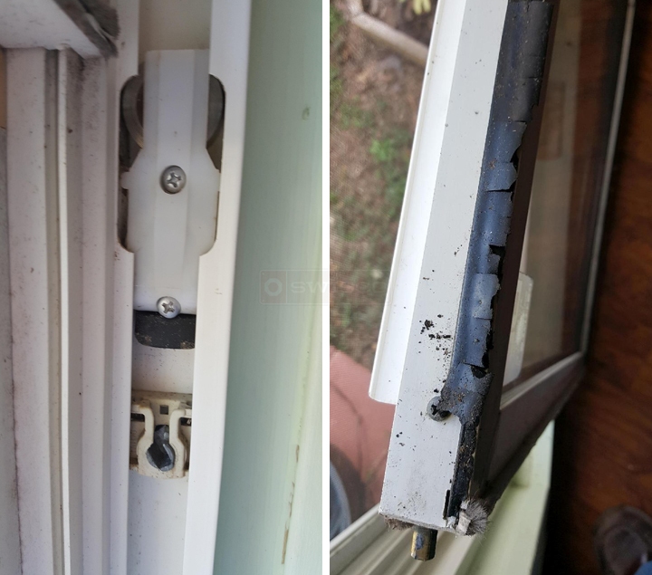 User submitted photos of window hardware.