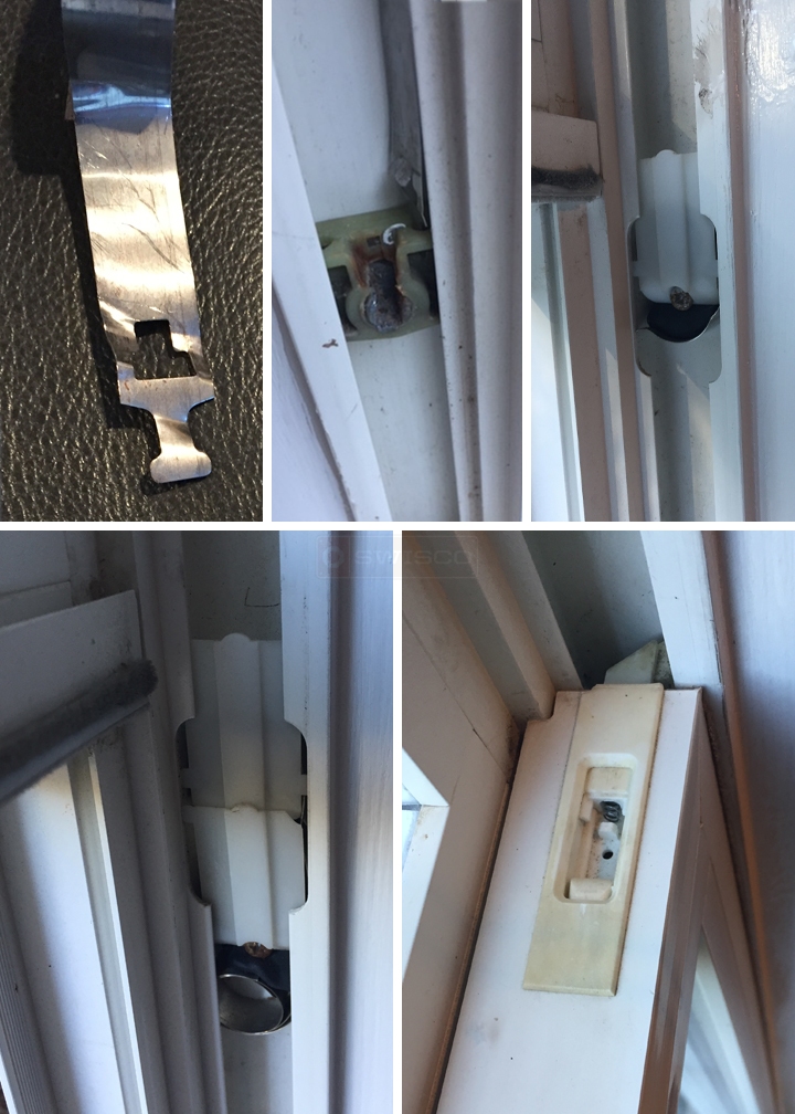User submitted photos of window hardware.
