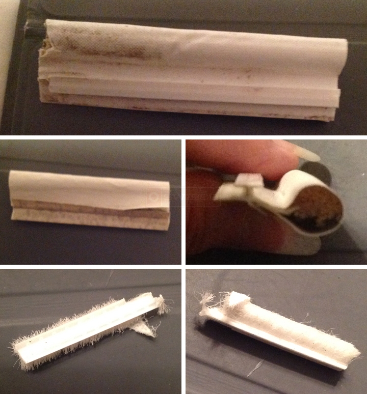 User submitted photos of weatherstripping.