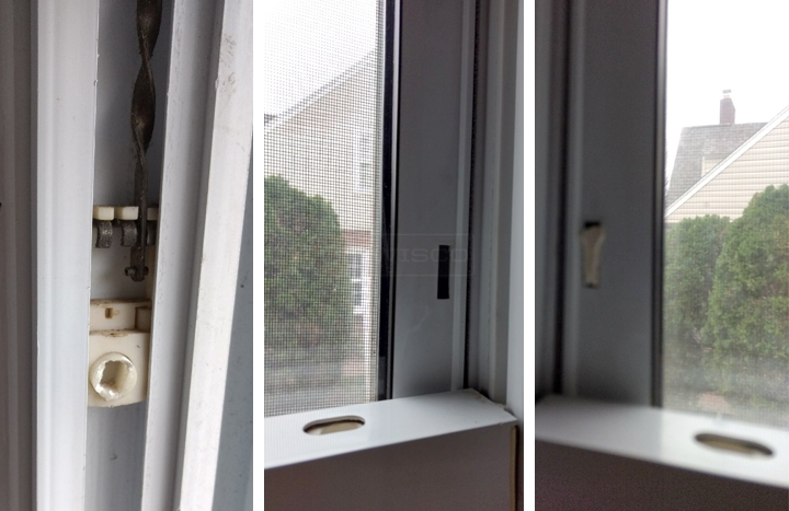 User submitted photos of window hardware.