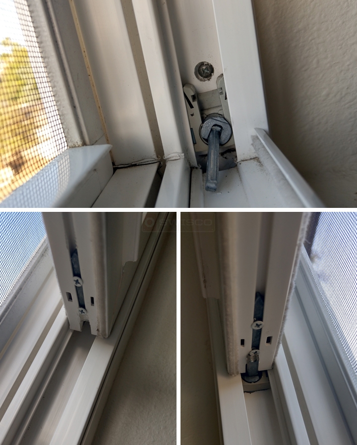 User submitted photos of window hardware.