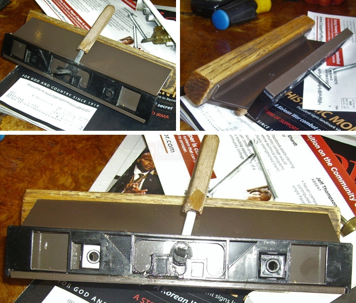 User submitted photos of patio door hardware.
