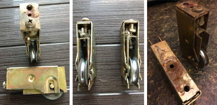 User submitted photos of a patio door roller.