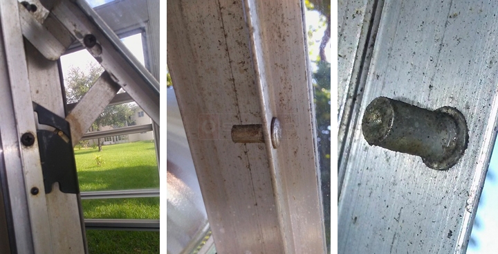 User submitted photos of window hardware.