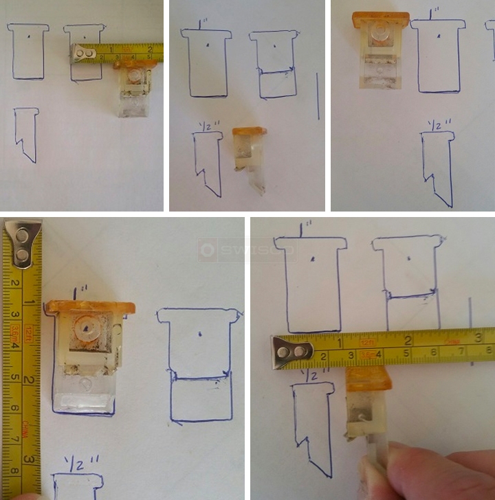 User submitted photos of a top sash guide.
