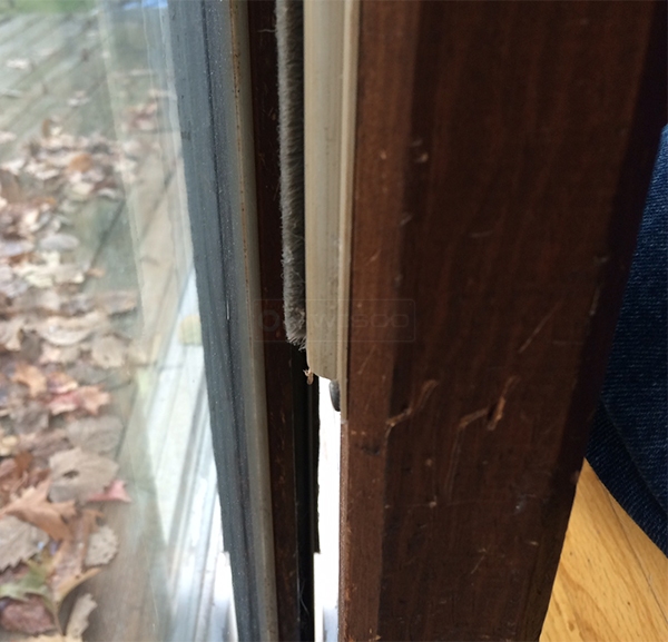 User submitted a photo of patio door hardware.