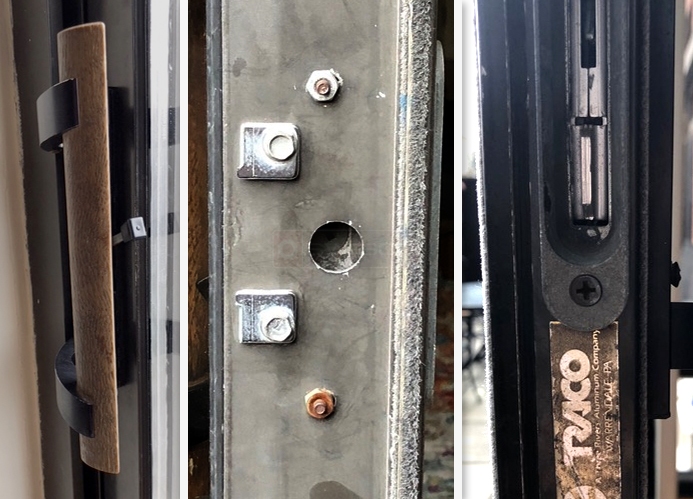 Sliding glass door handle