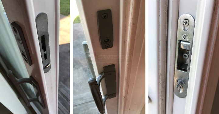 User submitted photos of patio door hardware.