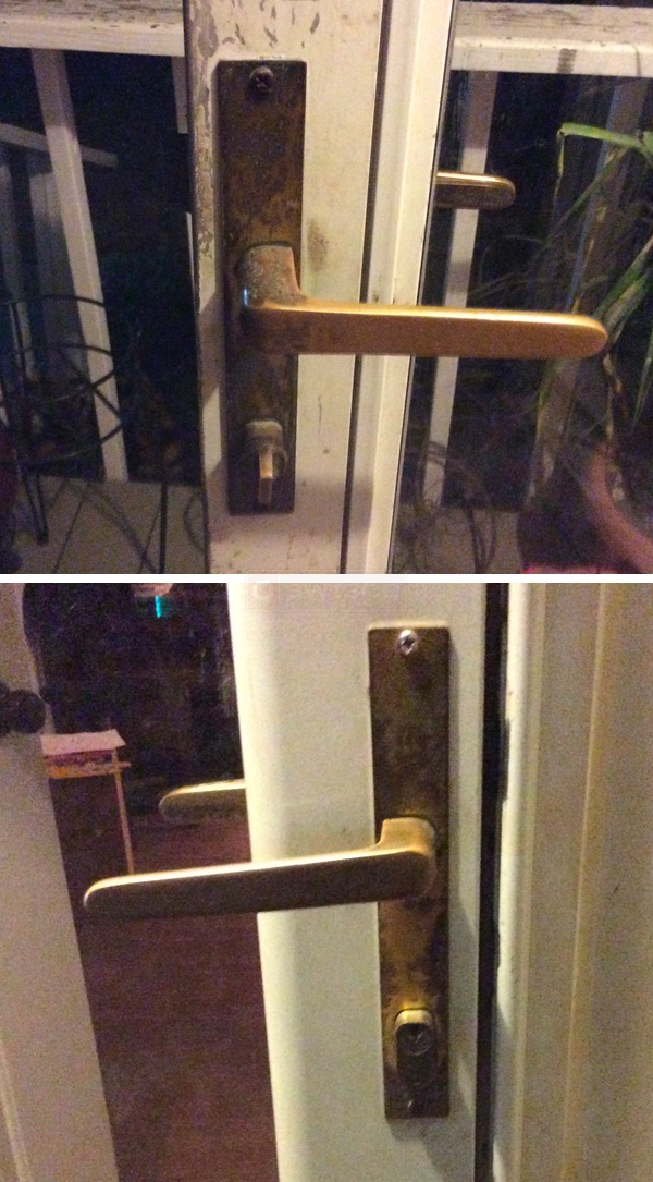 User submitted photos of a door handle.