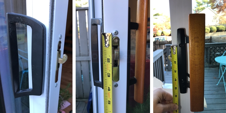 User submitted photos of patio door hardware.