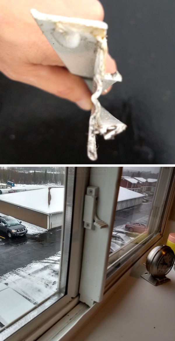 User submitted photos of window hardware.