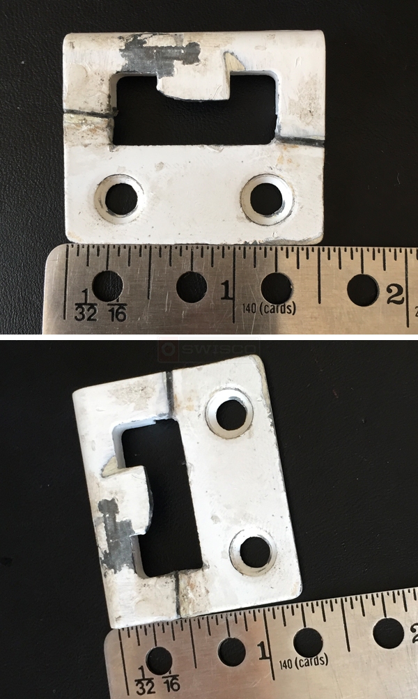 User submitted photos of a window lock keeper.