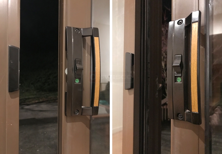 User submitted photos of patio door hardware.