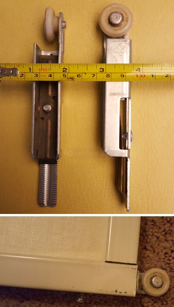 User submitted photos of a closet door roller.