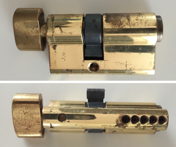 User submitted photos of a dead bolt.