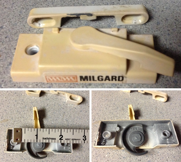 User submitted photos of a window lock & keeper.