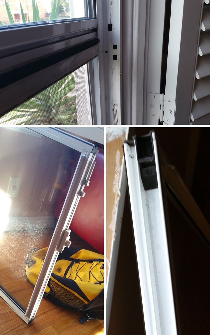 User submitted photos of window hardware.