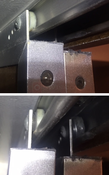 Mirror door rollers