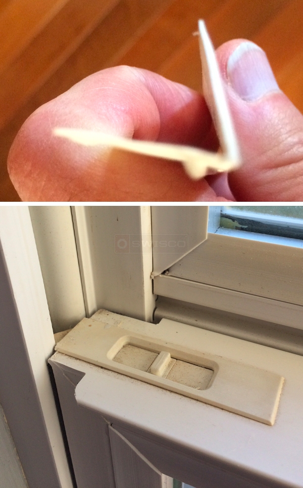 User submitted photos of window hardware.
