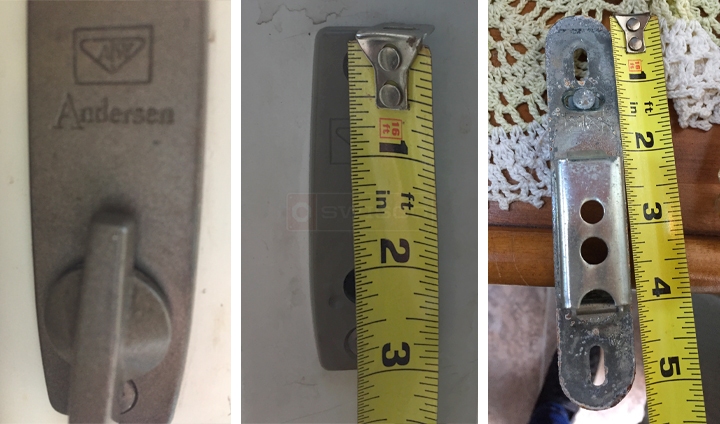 User submitted photos of patio door hardware.