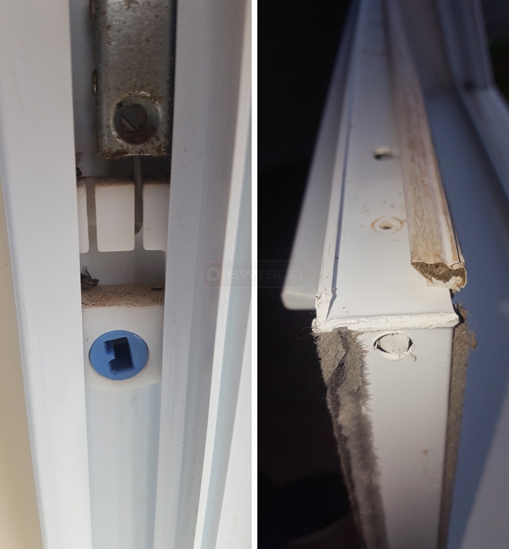 User submitted photos of window hardware.