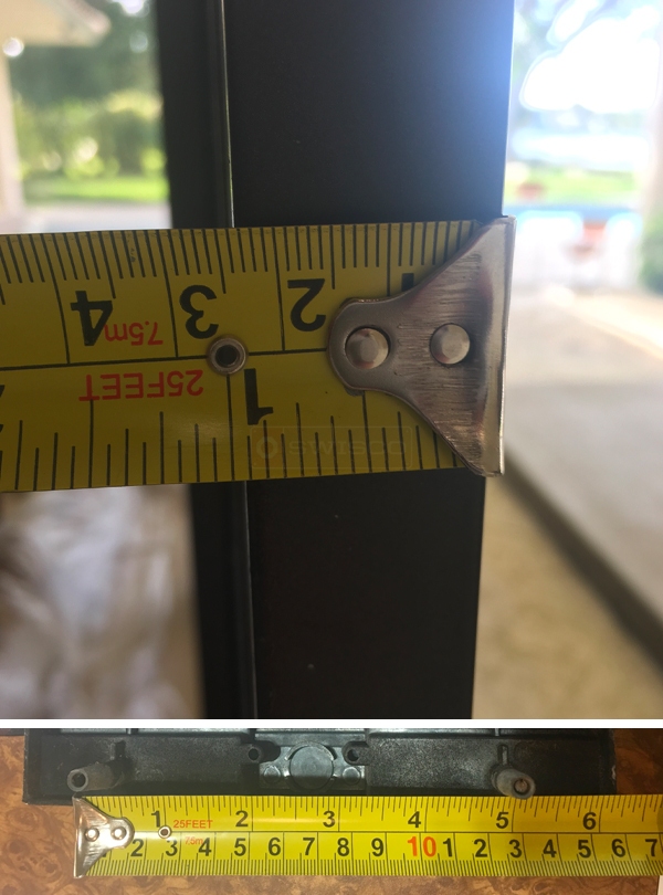 User submitted photos of patio door hardware.