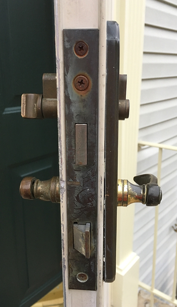 User submitted photos of door hardware.
