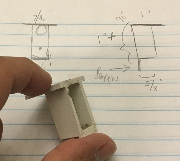 User submitted photos of a top sash guide.