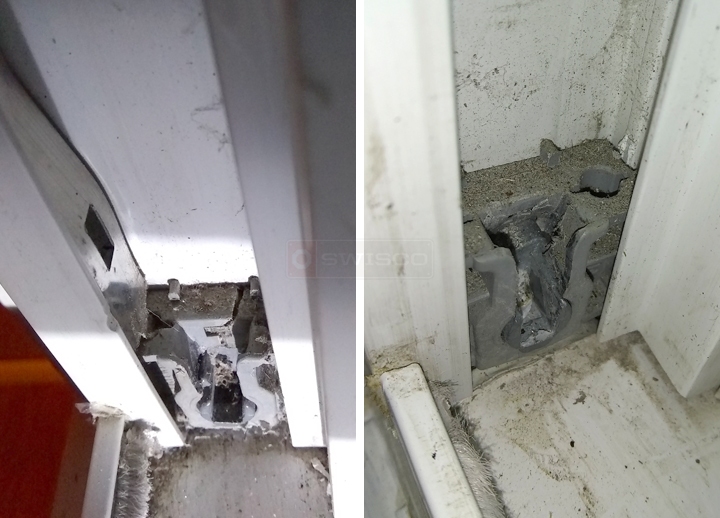 User submitted photos of window hardware.