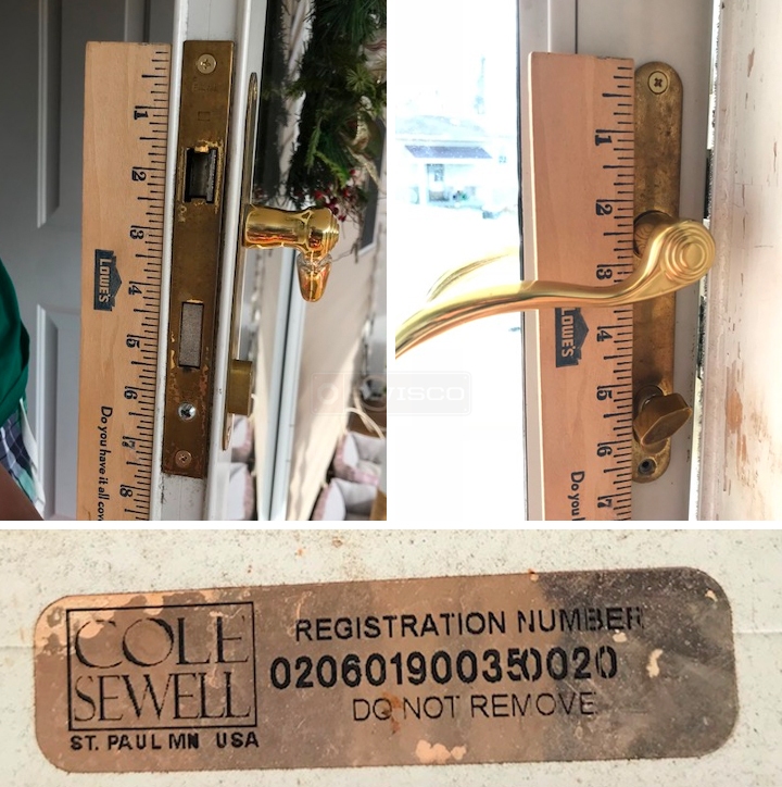 User submitted photos of a door handle set.