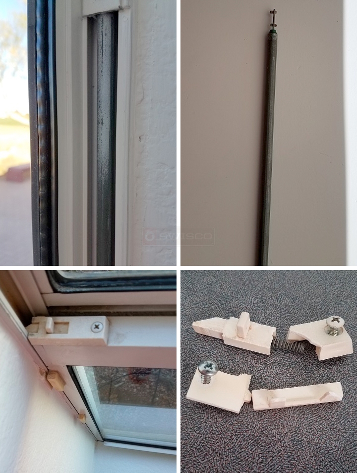 User submitted photos of window hardware.