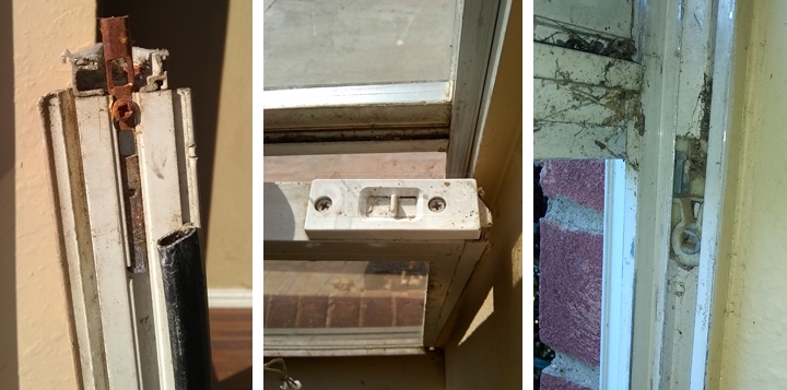 User submitted photos of window hardware.