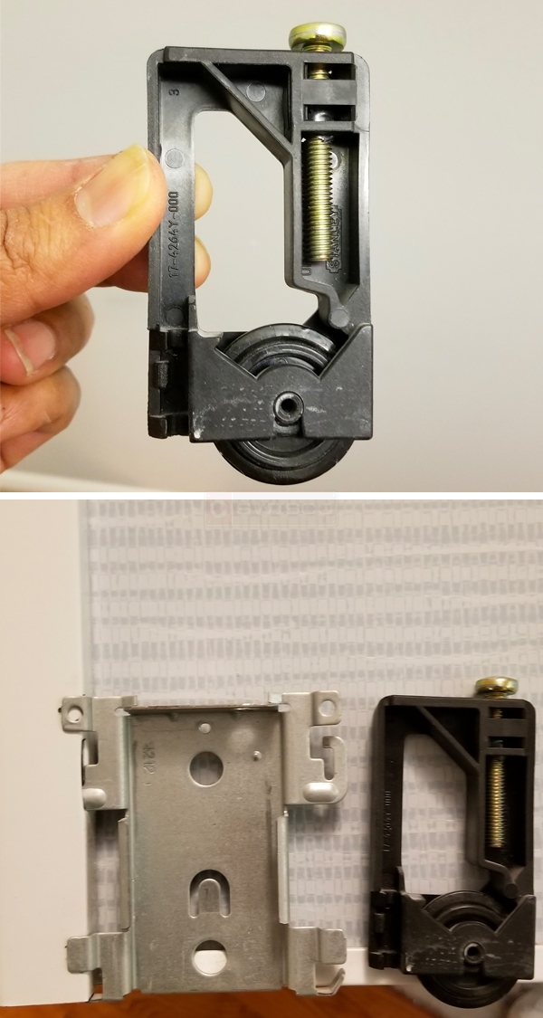 User submitted photos of closet hardware.
