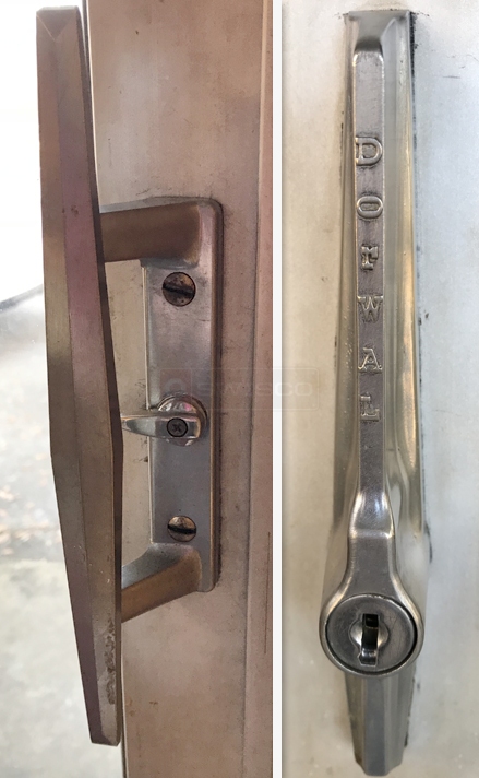 Keyed sliding door handle