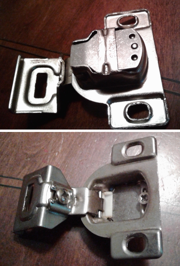 User submitted photos of a cabinet hinge.